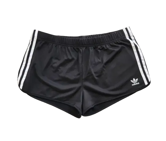 Short negro lineas blancas laterales poly