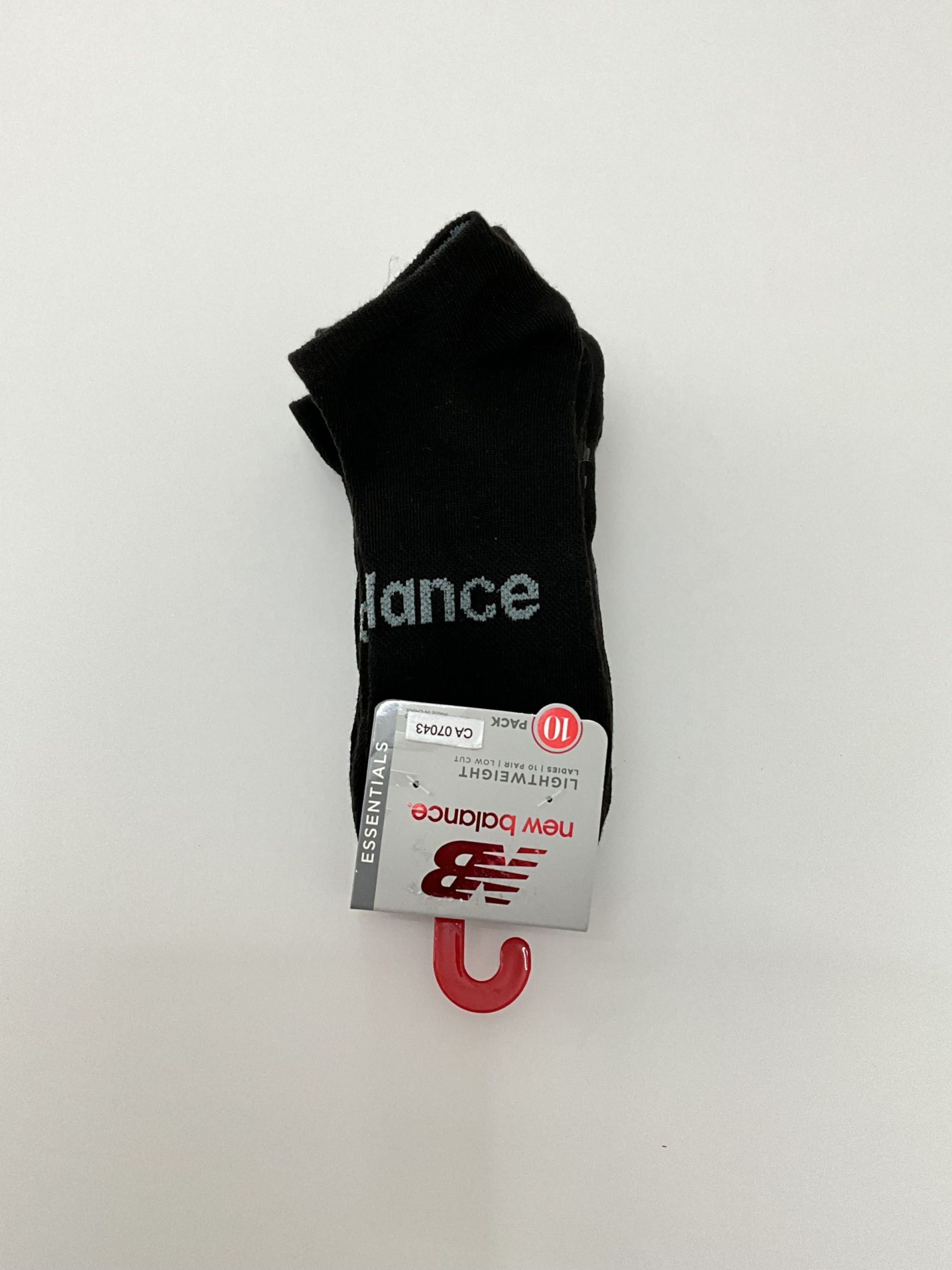 Set de 10 pares Calceta negra logo blanco NB
