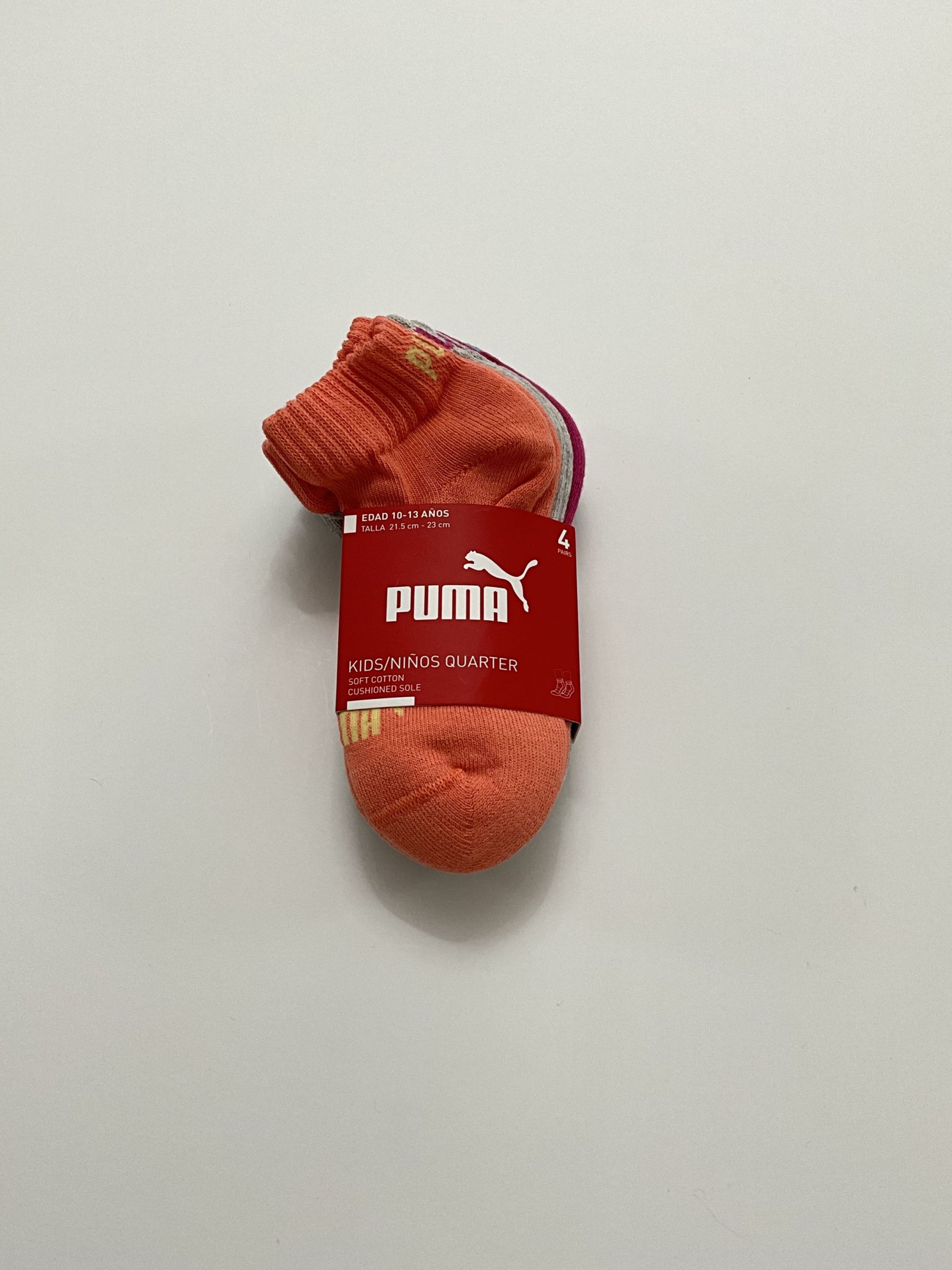 puma002-set-de-4-pares-calceta-gris,-rosa-y-naranja-unitalla