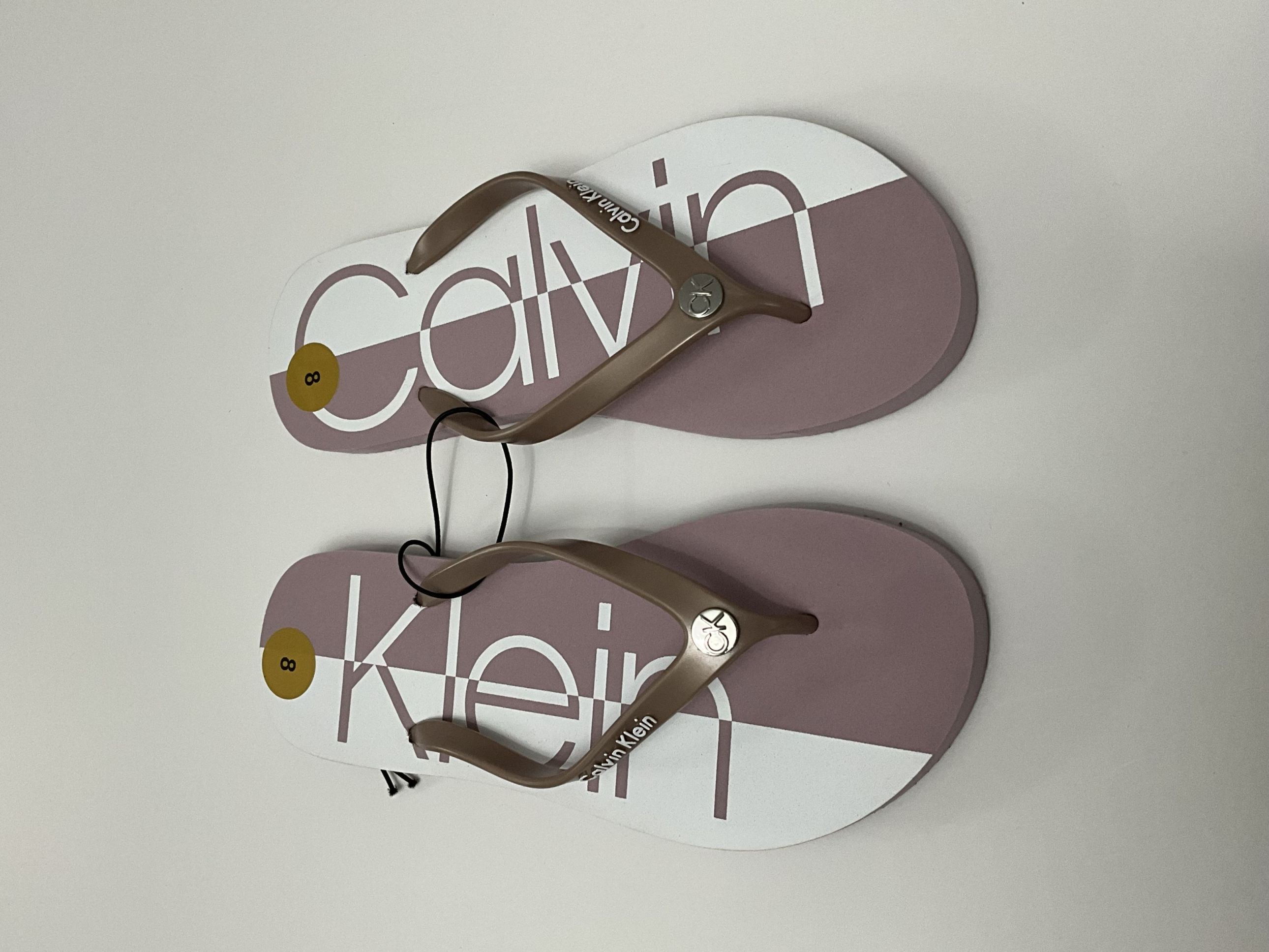 Sandalia morado con blanco vertical